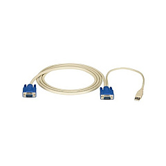 Black Box Kvm Cpu Cable - Ec Series, Vga, Usb, 6-ft. (1.8-m) (EHN9000U0006)