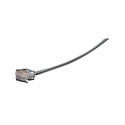 Black Box Flat Satin Telco Patch Cable - Stranded, Unshielded, Pvc, Cross-pin, 4-wire, Rj11, Male/male, Gray, 25-ft. (7.6-m) (EL04M25)