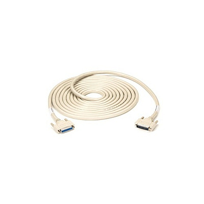 Black Box Rs232 Double Shielded Cable - Metal Hood, Db25 Male/female, 25-conductor, 75-ft. (22.8-m), Gsa, Taa (EMN25C0075MF)