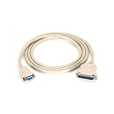 Black Box Premium At Modem Cable - Db9 Female/db25 Male, 9-conductor, 24 Awg, 6-ft. (1.8-m) (EVMTBMC0006)