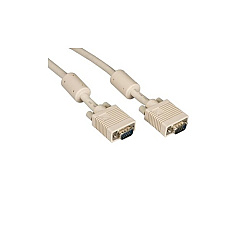 Black Box Vga Video Cable With Ferrite Core - Male/male, Beige, 50-ft. (15.2-m) (EVNPS060050MM)