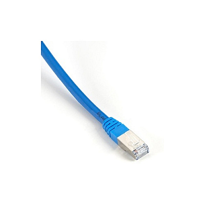 Black Box Cat6 400-mhz Molded Boot Solid Ethernet Patch Cable-shielded(f/utp), Cmp Plenum(rj45 M/m), Blue, 7-ft.(2.1-m), Gsa, Taa (EVNSL0273BL0007)