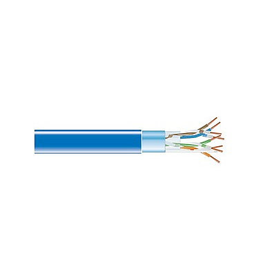 Black Box Cat5e 350-mhz Solid Ethernet Bulk Cable - Shielded (f/utp), Cmr Pvc, Blue, 1000-ft. (304.8-m) Spool, Taa (EVNSL0501A1000)