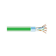 Black Box Cat5e 350-mhz Solid Ethernet Bulk Cable - Shielded (f/utp), Cmr Pvc, Green, 1000-ft. (304.8-m) Spool, Gsa, Taa (EVNSL0507A1000)