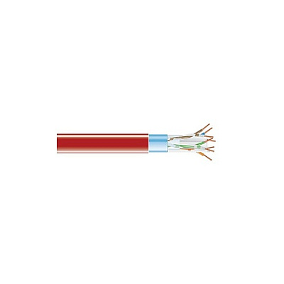Black Box Cat6 400-mhz Solid Ethernet Bulk Cable - Shielded (f/utp), Cmr Pvc, Red, 1000-ft. (304.8-m) Spool, Taa (EVNSL0606A1000)