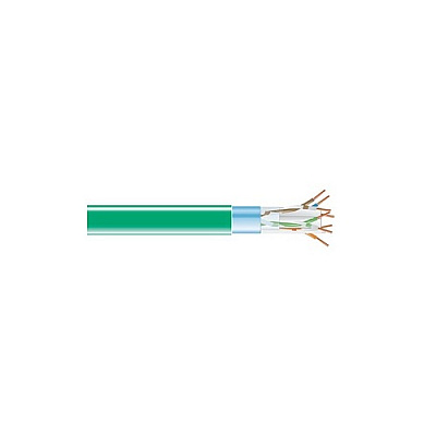 Black Box Cat6 400-mhz Solid Ethernet Bulk Cable - Shielded (f/utp), Cmr Pvc, Green, 1000-ft. (304.8-m) Spool, Taa (EVNSL0607A1000)