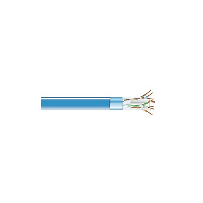 Black Box Cat6 400-mhz Solid Ethernet Bulk Cable - Shielded (f/utp), Cmp Plenum, Blue, 1000-ft. (304.8-m) Spool, Gsa, Taa (EVNSL0611A1000)