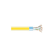Black Box Cat6 400-mhz Solid Ethernet Bulk Cable - Shielded (f/utp), Cmp Plenum, Yellow, 1000-ft. (304.8-m) Spool, Gsa, Taa (EVNSL0614A1000)