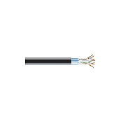 Black Box Cat6 400-mhz Solid Ethernet Bulk Cable - Shielded (f/utp), Cmp Plenum, Black, 1000-ft. (304.8-m) Spool, Gsa, Taa (EVNSL0618A1000)