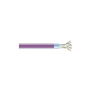 Black Box Cat6 400-mhz Solid Ethernet Bulk Cable - Shielded (f/utp), Cmp Plenum, Purple, 1000-ft. (304.8-m) Spool, Gsa, Taa (EVNSL0619A1000)