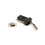 Black Box Db9 Female To Rj45f Modular Adapter Kit With Thumbscrews Black (FA4509FBK)