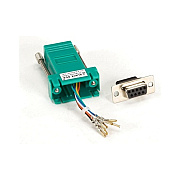 Black Box Db9 Female To Rj45f Modular Adapter Kit With Thumbscrews Green (FA4509FGR)