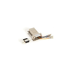 Black Box Db9 Female To Rj45f Modular Adapter Kit With Thumbscrews Gray (FA4509FGY)