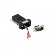 Black Box Db9 Male To Rj45f Modular Adapter Kit With Thumbscrews Gray (FA4509MGY)