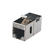 Black Box Cat6 Shielded Straight-pin Keystone Coupler Silver, Gsa, Taa (FM693)