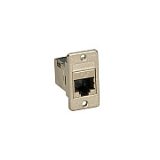Black Box Panel Mount Cat6 Shielded Coupler Silver, Gsa, Taa (FMT1021)