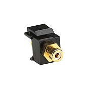 Black Box Keystone Snap Fitting - Rca Passthrough, Female/female, White, Gsa, Taa (FMT440)