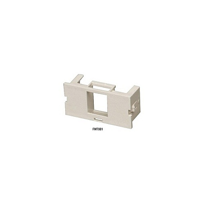 Black Box Surface-mount Housing Adapter Bezel - 1-port, Office White, Gsa, Taa (FMT901)