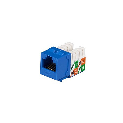 Black Box Cat5e Keystone Jack - Unshielded, Blue 25-pack, Gsa, Taa (FMT920R225PAK)