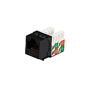 Black Box Cat5e Keystone Jack - Unshielded, Black 25-pack, Gsa, Taa (FMT921R225PAK)