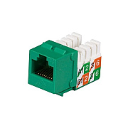 Black Box Cat5e Keystone Jack - Unshielded, Green 25-pack, Gsa, Taa (FMT924R225PAK)