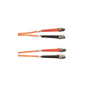 Black Box Om2 50/125 Multimode Fiber Optic Patch Cable - Ofnr Pvc, St To St, Orange, 1-m (3.2-ft.) (FO50001MSTST)