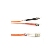 Black Box Om2 50/125 Multimode Fiber Optic Patch Cable - Ofnr Pvc, St To Lc, Orange, 3-m (9.8-ft.) (FO50003MSTLC)