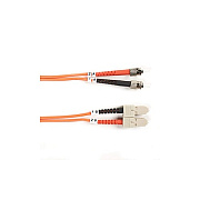 Black Box Om2 50/125 Multimode Fiber Optic Patch Cable - Ofnr Pvc, St To Sc, Orange, 3-m (9.8-ft.) (FO50003MSTSC)