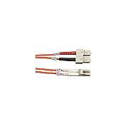 Black Box Om2 50/125 Multimode Fiber Optic Patch Cable - Ofnr Pvc, Sc To Lc, Orange, 10-m (32.8-ft.) (FO50010MSCLC)