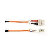 Black Box Om1 62.5/125 Multimode Fiber Optic Patch Cable - Ofnr Pvc, Sc To Lc, Orange, 3-m (9.8-ft.) (FO625003MSCLC)