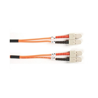 Black Box Om1 62.5/125 Multimode Fiber Optic Patch Cable - Ofnr Pvc, Sc To Sc, Orange, 3-m (9.8-ft.) (FO625003MSCSC)