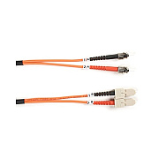 Black Box Om1 62.5/125 Multimode Fiber Optic Patch Cable - Ofnr Pvc, St To Sc, Orange, 3-m (9.8-ft.) (FO625003MSTSC)