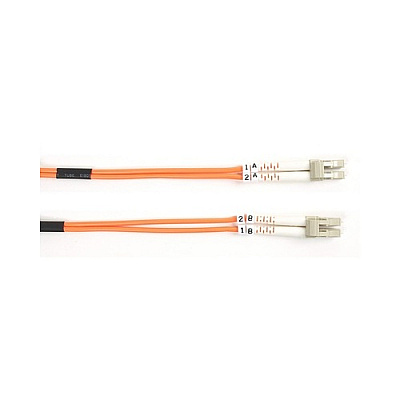 Black Box Om1 62.5/125 Multimode Fiber Optic Patch Cable - Ofnr Pvc, Lc To Lc, Orange, 10-m (32.8-ft.) (FO625010MLCLC)