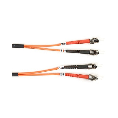 Black Box Om1 62.5/125 Multimode Fiber Optic Patch Cable - Ofnr Pvc, St To St, Orange, 10-m (32.8-ft.) (FO625010MSTST)
