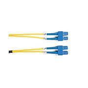 Black Box Os2 9/125 Singlemode Fiber Optic Patch Cable - Ofnr Pvc, Sc To Sc, Yellow, 2-m (6.5-ft.) (FOSM002MSCSC)