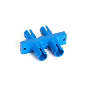 Black Box Fiber Optic Coupling-multimode-singlemode, Duplex, Ceramic Sleeve, Plastic Flange, Rectangular, St-st, Blue, Gsa, Taa (FOT112)