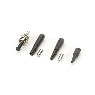 Black Box Ceramic Fiber Optic Connector - 126-micron, Multimode, Simplex, St, 2.0, 3.0-mm And 900um Boot Options, Gsa, Taa (FOT203R2)