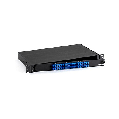 Black Box Rackmount Preloaded Fiber Enclosure - 1u, (12) Duplex Sc Pair (JPM375AR2)