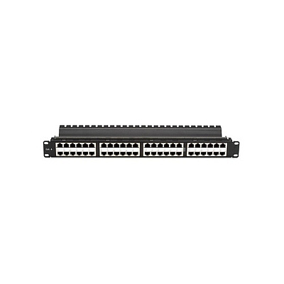 Black Box Cat6 Patch Panel - Feed-through, High-density, 1u, Shielded, 48-port, Gsa, Taa (JPM816AHD)