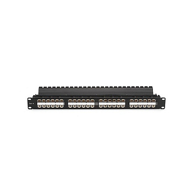Black Box Cat6 Feed-through Patch Panel - 1u, Unshielded, 48-port, Gsa, Taa (JPM820AHD)