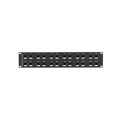 Black Box Cat6 Surge-protected Patch Panel - 2u, 24-port, Gsa, Taa (JSM114A)