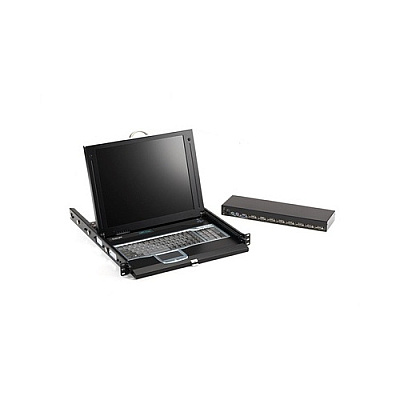 Black Box 17" Lcd Console Drawer With 8-port Vga, Usb Kvm Switch, Gsa, Taa (KVT417A8UVR2)
