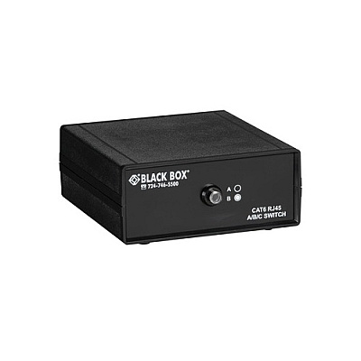 Black Box Rj45 2-to-1 Cat6 Ethernet 10g Manual Desktop Switch , Gsa, Taa (SW1030A)