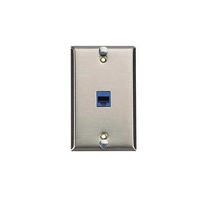 Black Box Cat6 Voip Wallplate - Stainless Steel, Gsa, Taa (WP369C6)