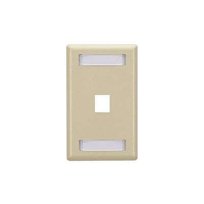 Black Box Keystone Wallplate - Single-gang, 1-port, Ivory, Gsa, Taa (WPT454)