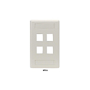 Black Box Keystone Wallplate - Single-gang, 1-port, Office White, Gsa, Taa (WPT456)