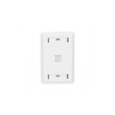 Black Box Keystone Wallplate - Single-gang, 1-port, White, Gsa, Taa (WPT458)
