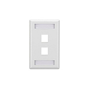 Black Box Keystone Wallplate - Single-gang, 2-port, White, Gsa, Taa (WPT464)