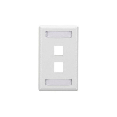 Black Box Keystone Wallplate - Single-gang, 2-port, White, Gsa, Taa (WPT464)