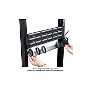 Black Box Horizontal Rackmount Cable Manager - 0u, 19"single-sided Black, 10-pack, Gsa, Taa (JPM500AR210PAK)